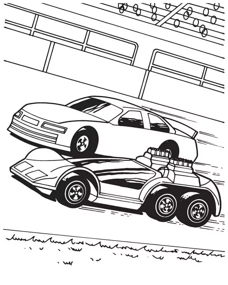 Race car coloring page