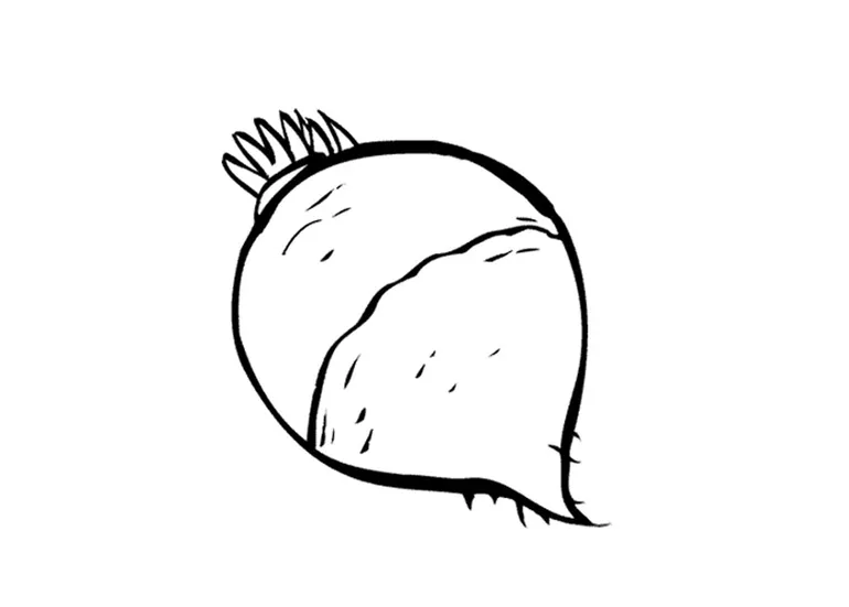 Coloring page radish free printables img 9562