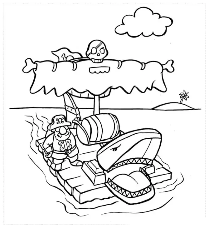 Raft coloring page