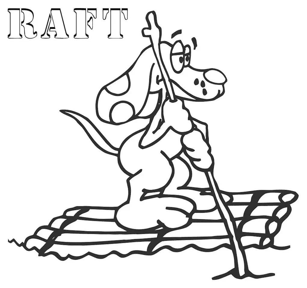 Raft coloring page