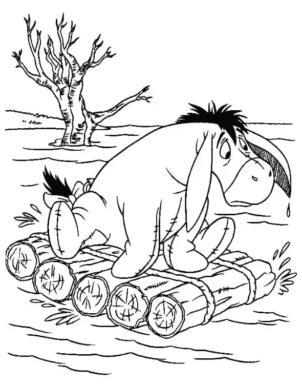 Raft coloring page