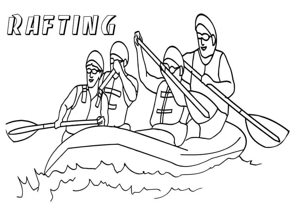 Raft coloring page