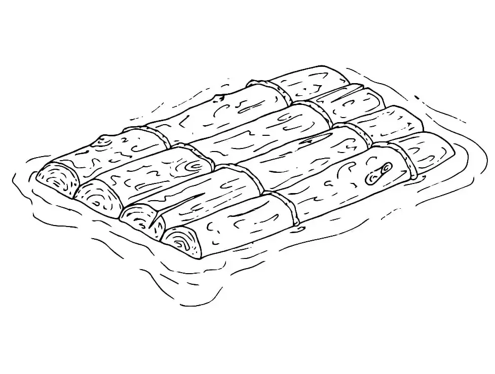 Raft coloring page