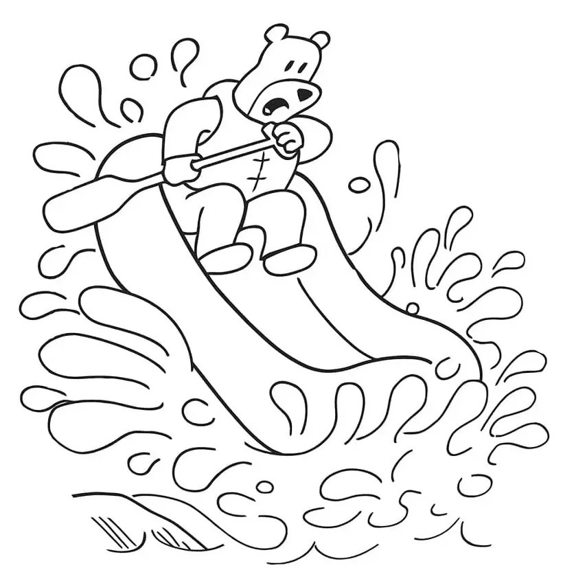 Raft coloring page