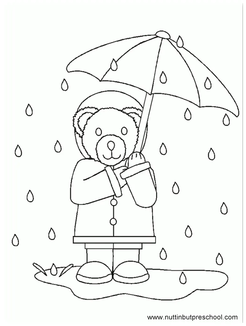 Rain coloring pages & books 100% free and printable!