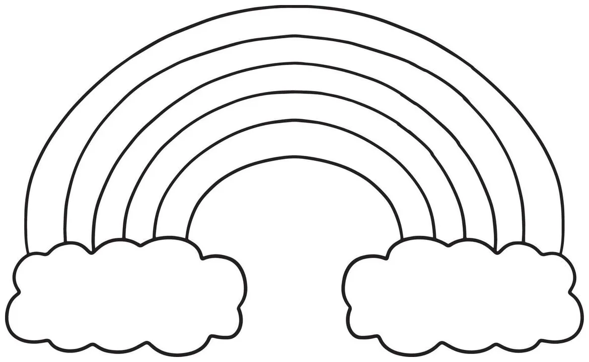 Rainbow coloring page vector art, icons, and graphics for