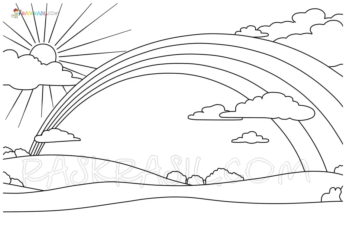 Rainbow Coloring Pages | 70 coloring pages Free Printable