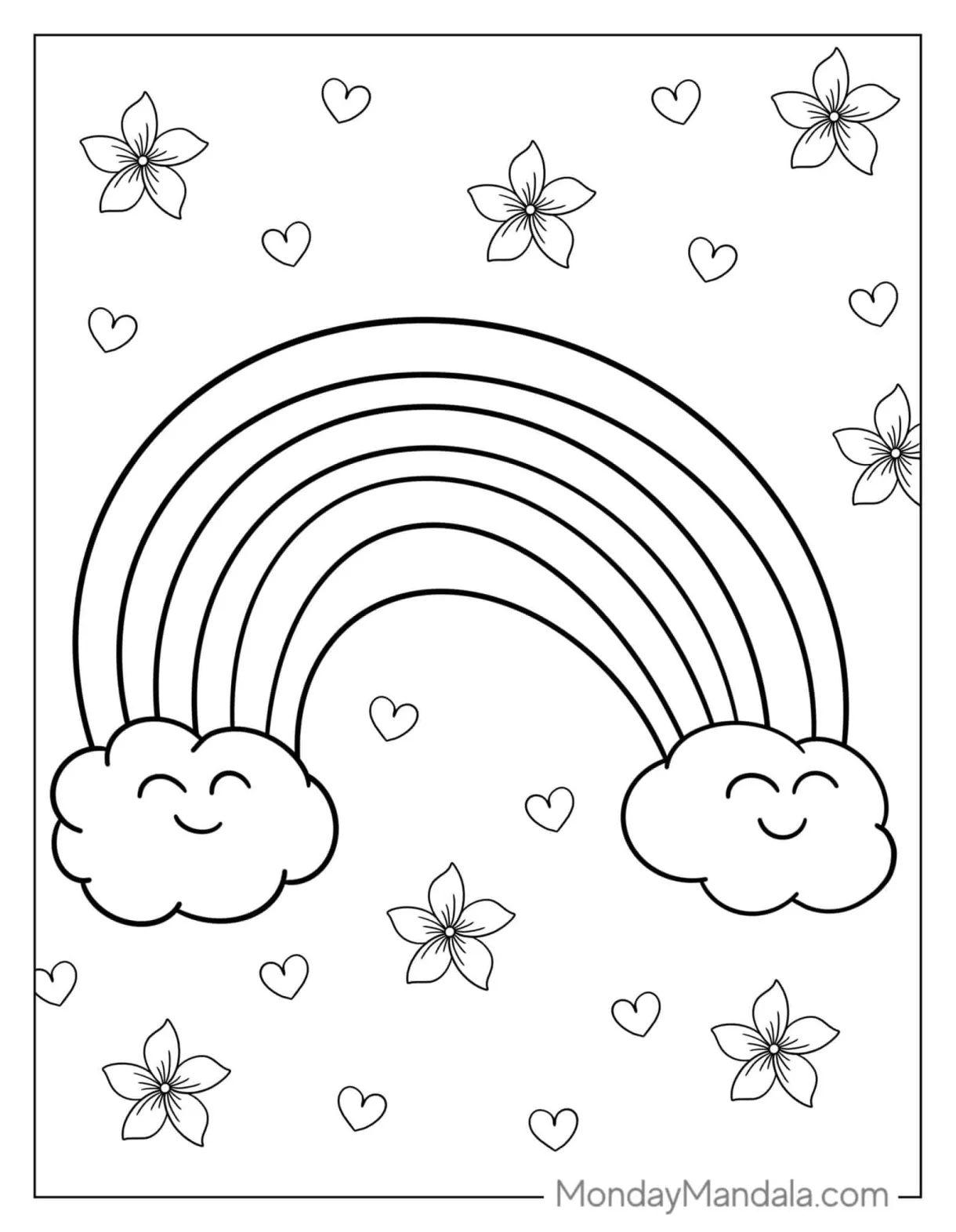 Spanish Rainbow Coloring Page Coloring Pages