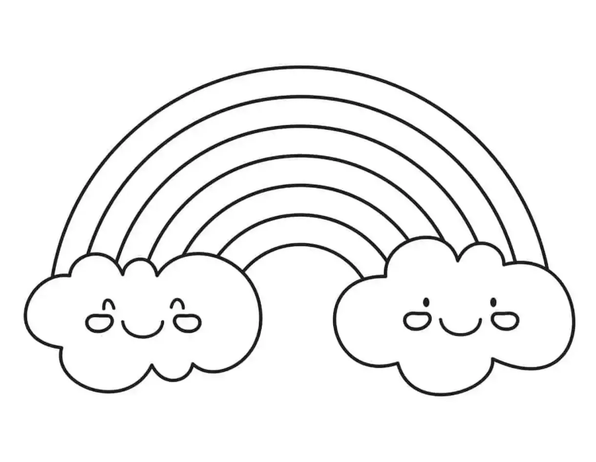 Spanish Rainbow Coloring Page Coloring Pages