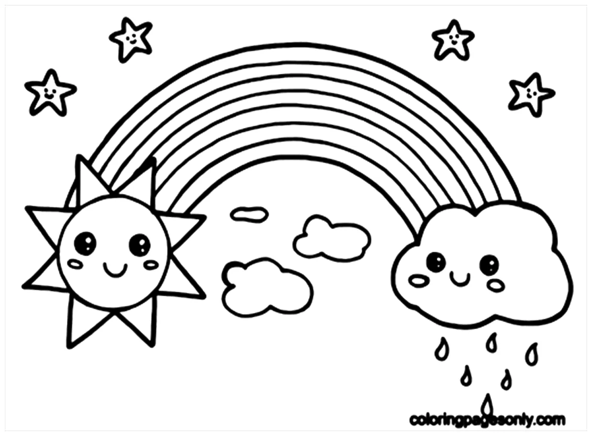 St Patricks Day Rainbow Coloring Page - Rainbow Coloring Pages