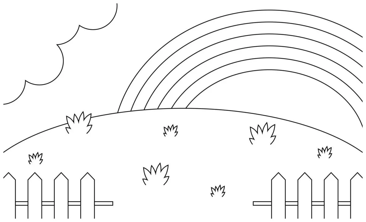 Rainbow Coloring Page Vector Art, Icons, and Graphics for Free Download