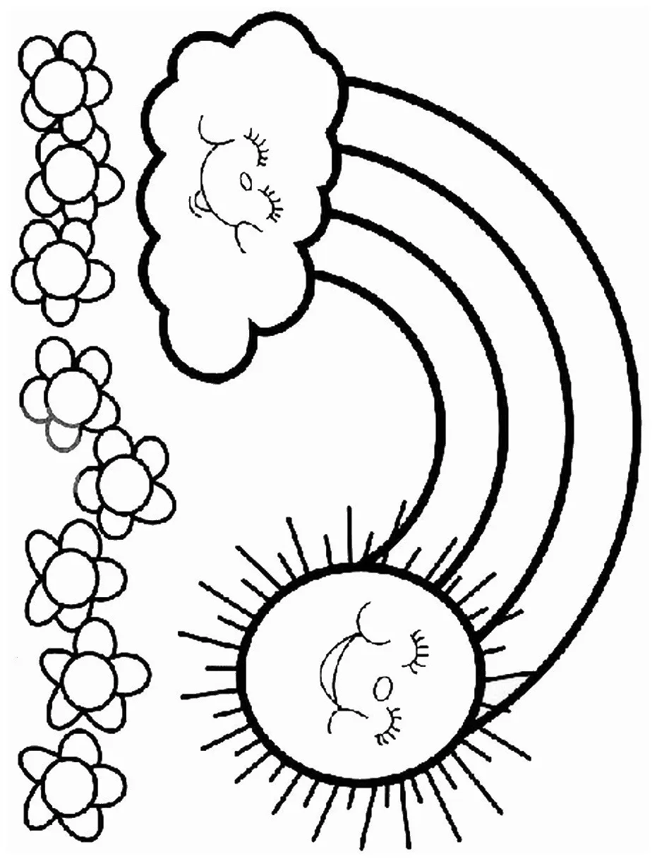 Rainbow Coloring Pages