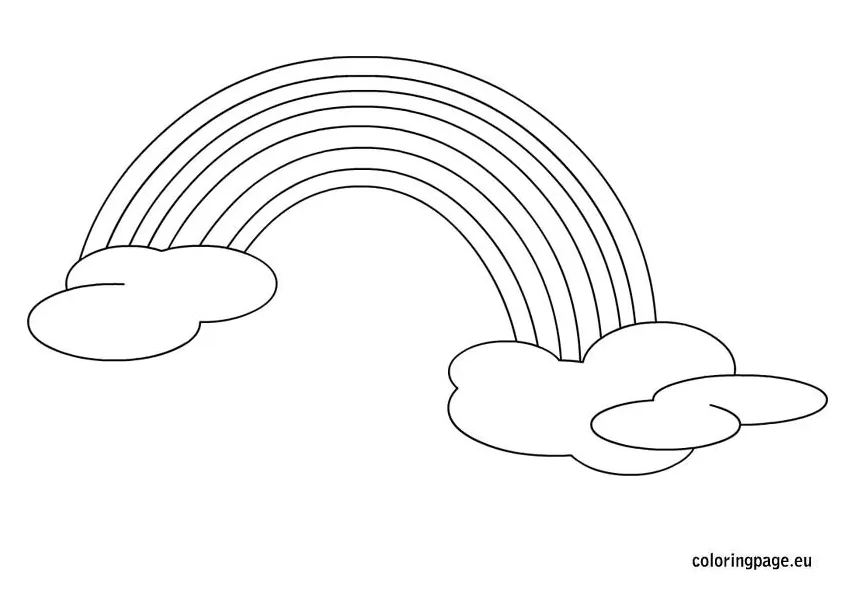 Rainbow coloring page – Coloring Page