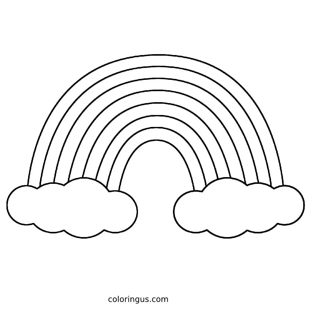 Rainbow Coloring Pages (Free Printable PDF)