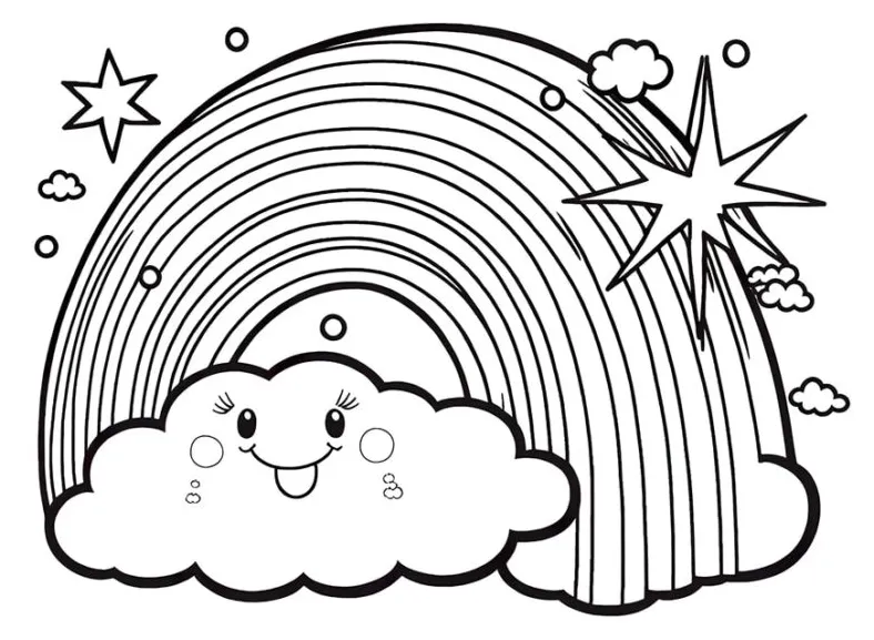 Coloring Page Rainbow & coloring book. 6000+ coloring pages.