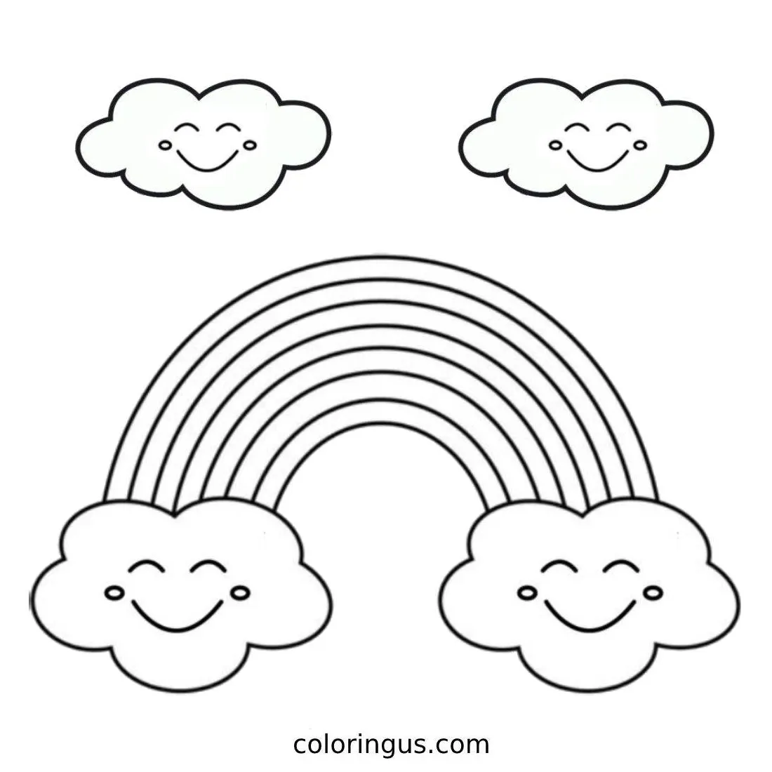 Rainbow Coloring Pages (Free Printable PDF)