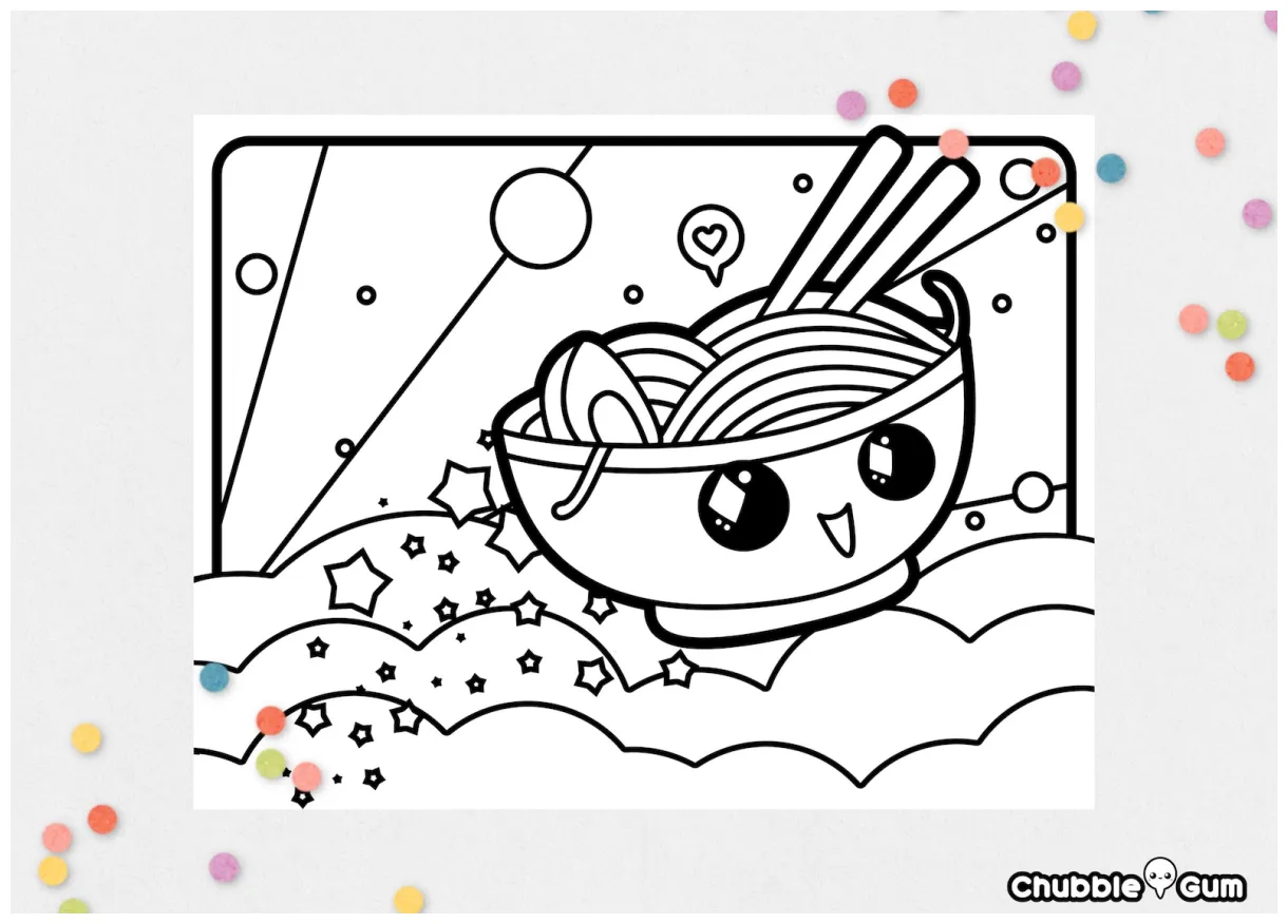 Ramen coloring sheet coloring pages