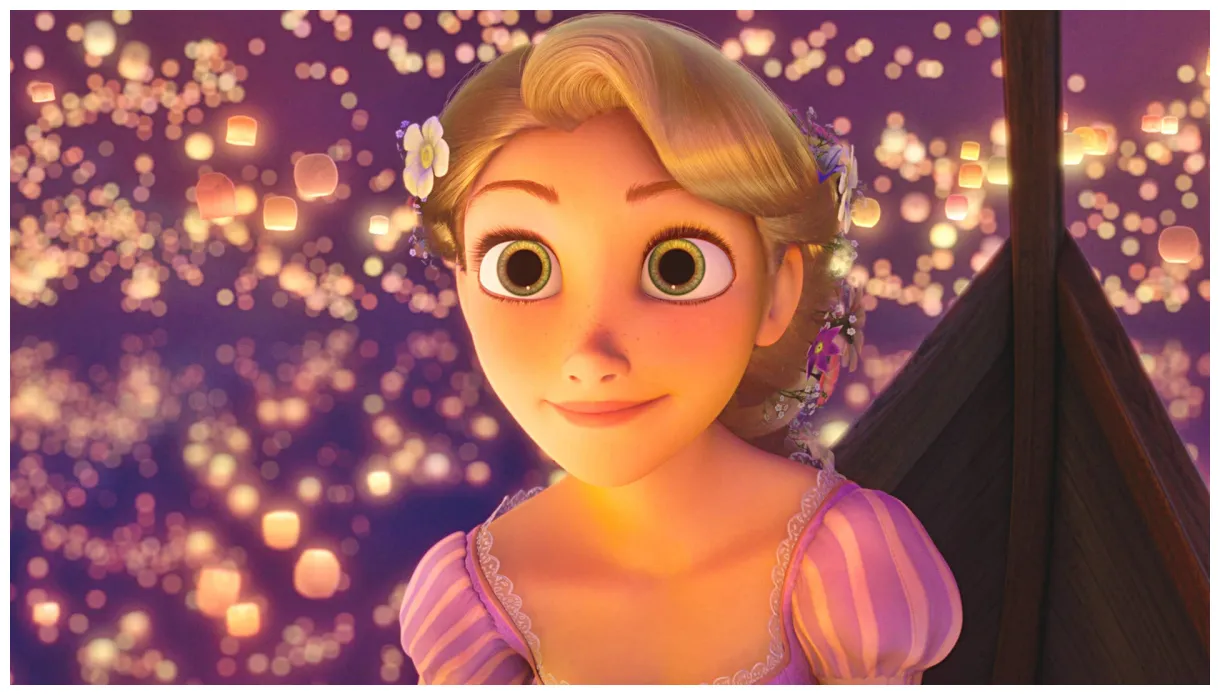 Download disney princess rapunzel with lanterns s printable coloring page