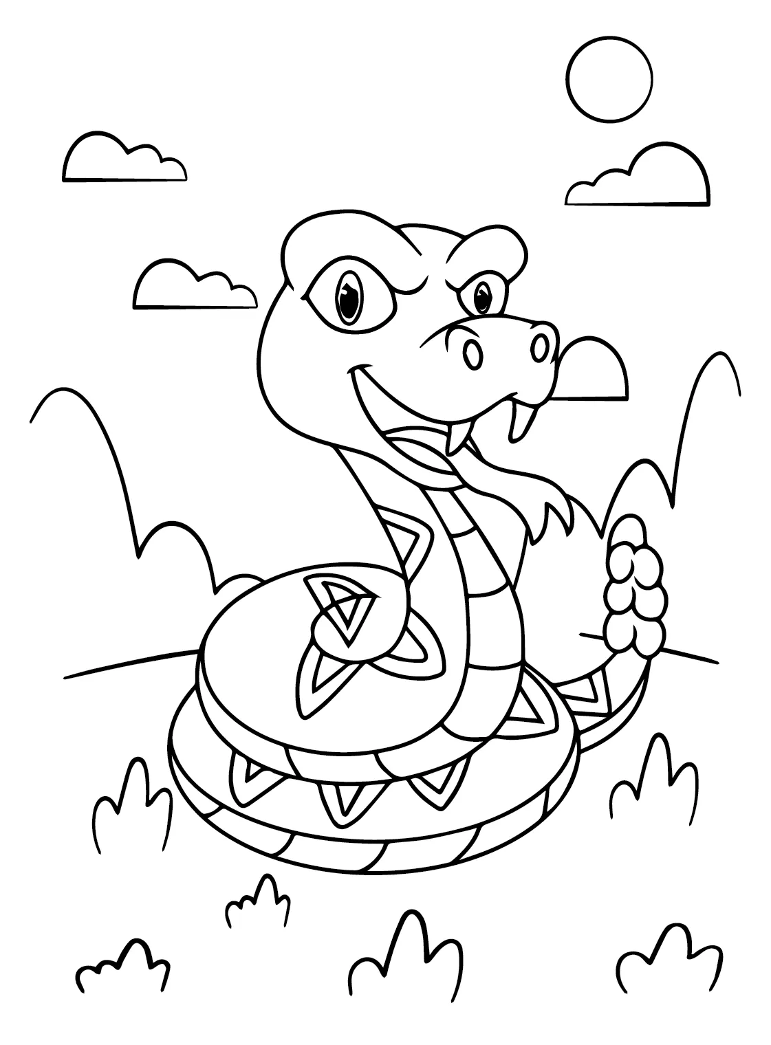 Rattlesnake coloring sheet free printable coloring pages