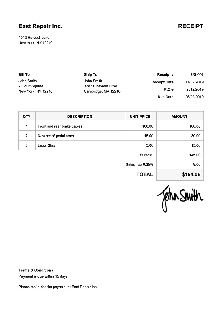 100 free s print & email receipts as pdf