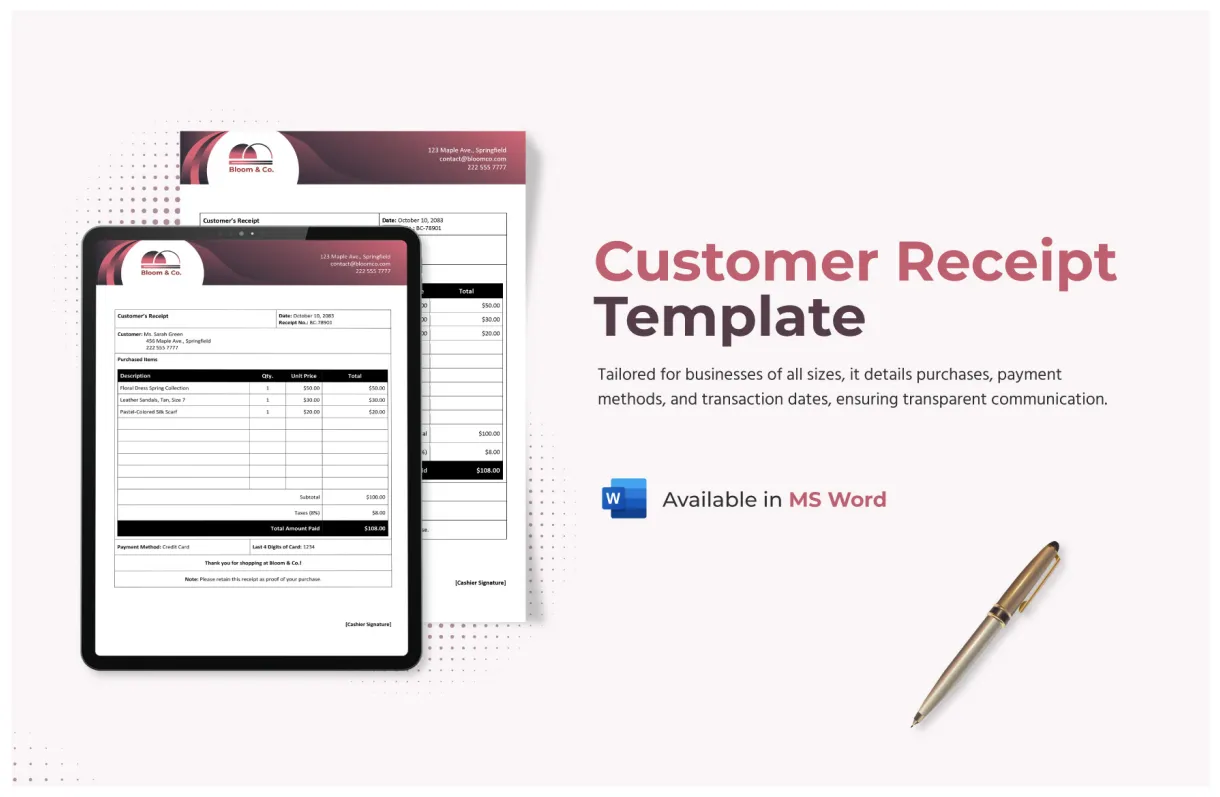 Offical in excel, google sheets download template