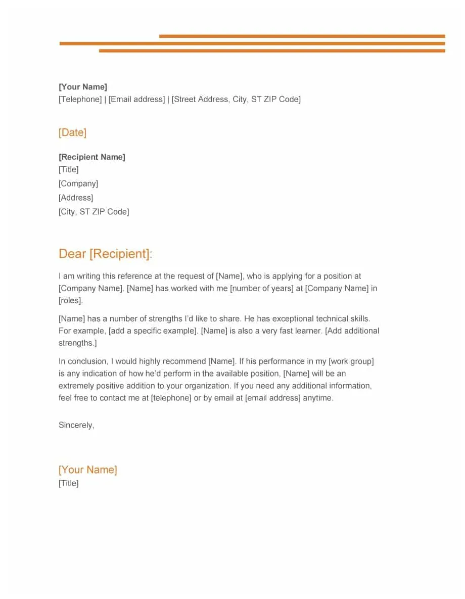 Recommendation letter mt home arts