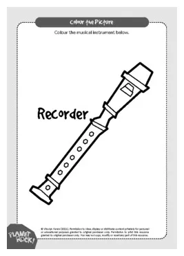 Recorder coloring page by vinolyn keren teachers pay teachers