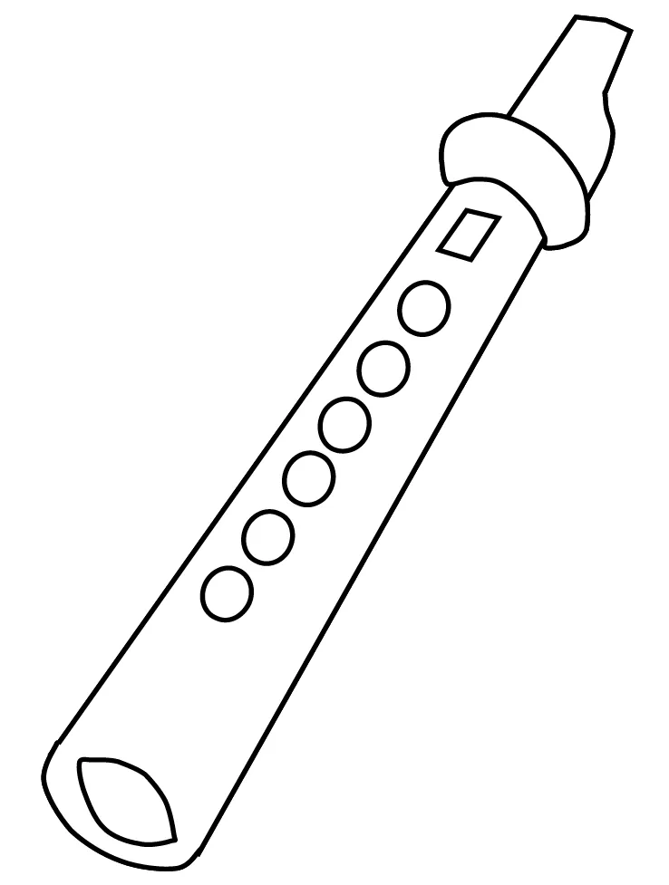 Recorder music coloring pages & coloring book