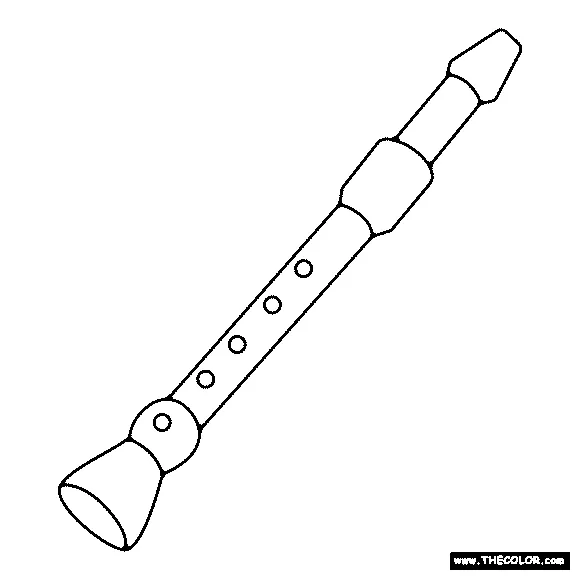 Recorder coloring page