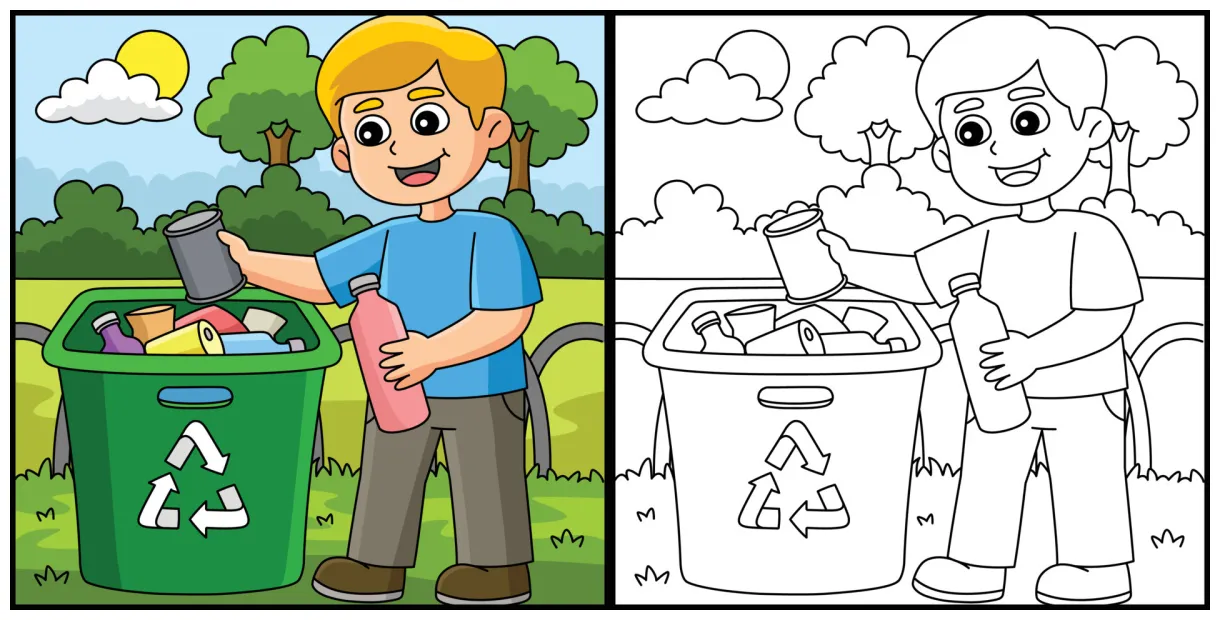 Boy colored illustration 21501604 vector art at