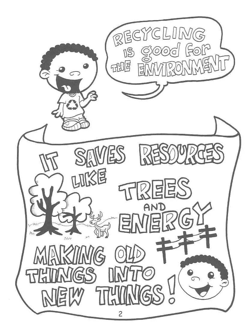 Recycling coloring sheets printable coloring pages