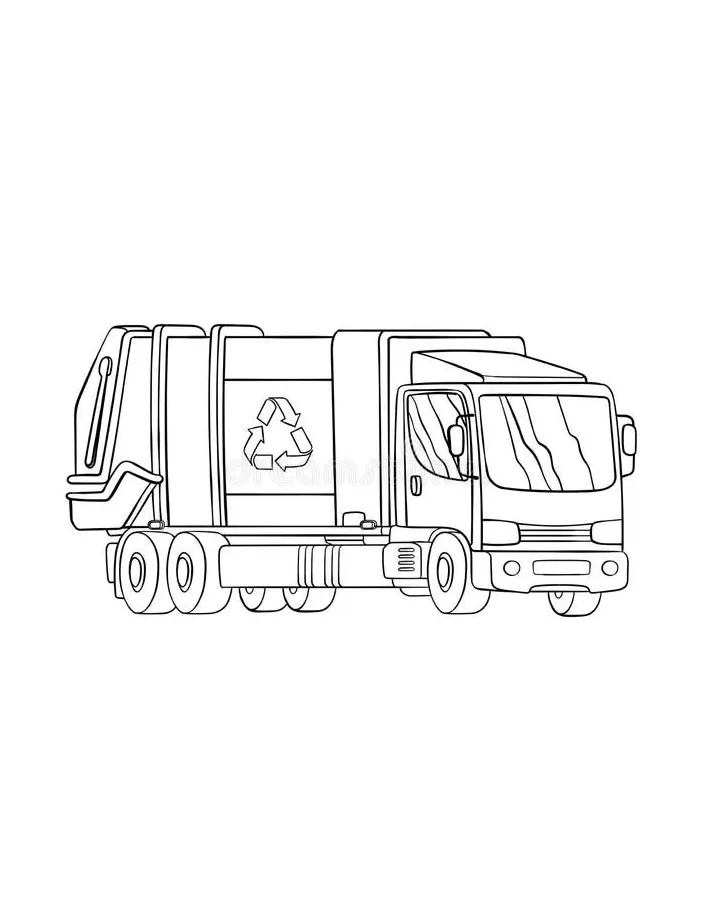 Boy recycling isolated coloring page for kids stock vector