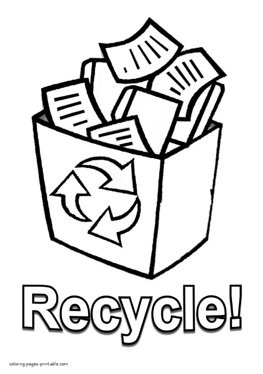 Recycling coloring pages coloring home
