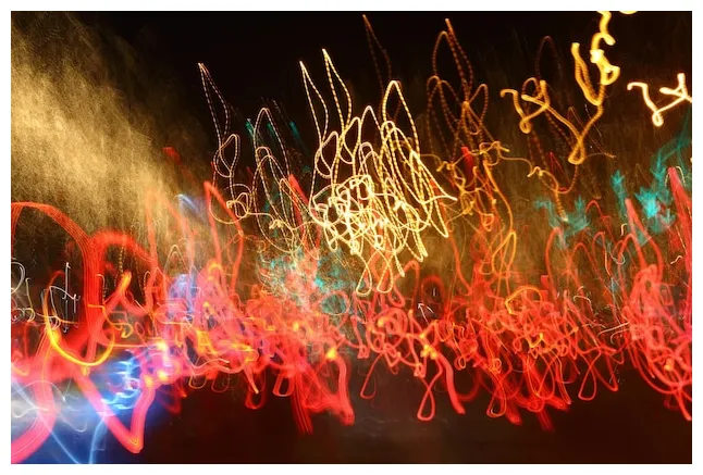 Premium light painting at night