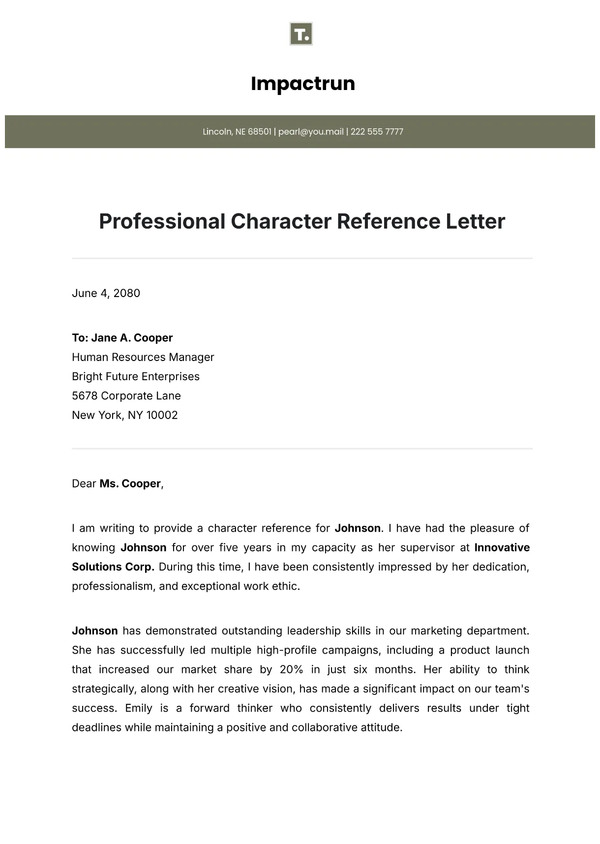 Character Reference Letter For A Friend Sle - Infoupdate.org