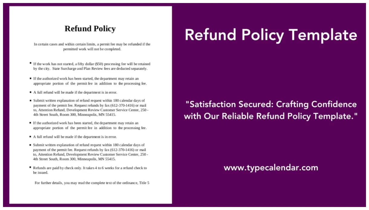 Refund agreement template