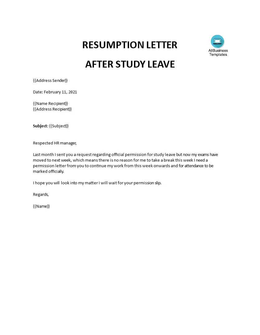 Rejoining letter