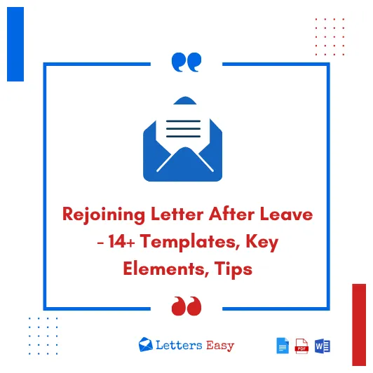 Rejoining letter format