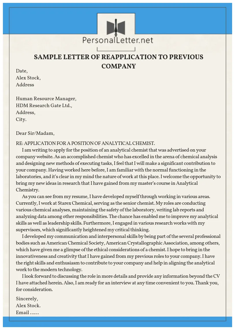 Rejoining letter format