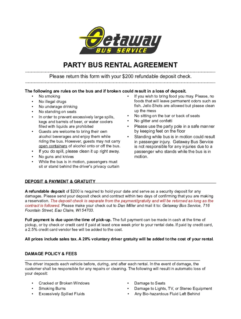 Bus agreement format fill out & sign online dochub