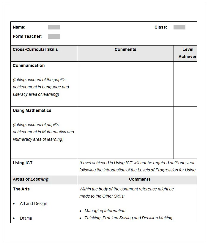 School report template 11+ free word, excel & pdf formats, samples printable coloring page