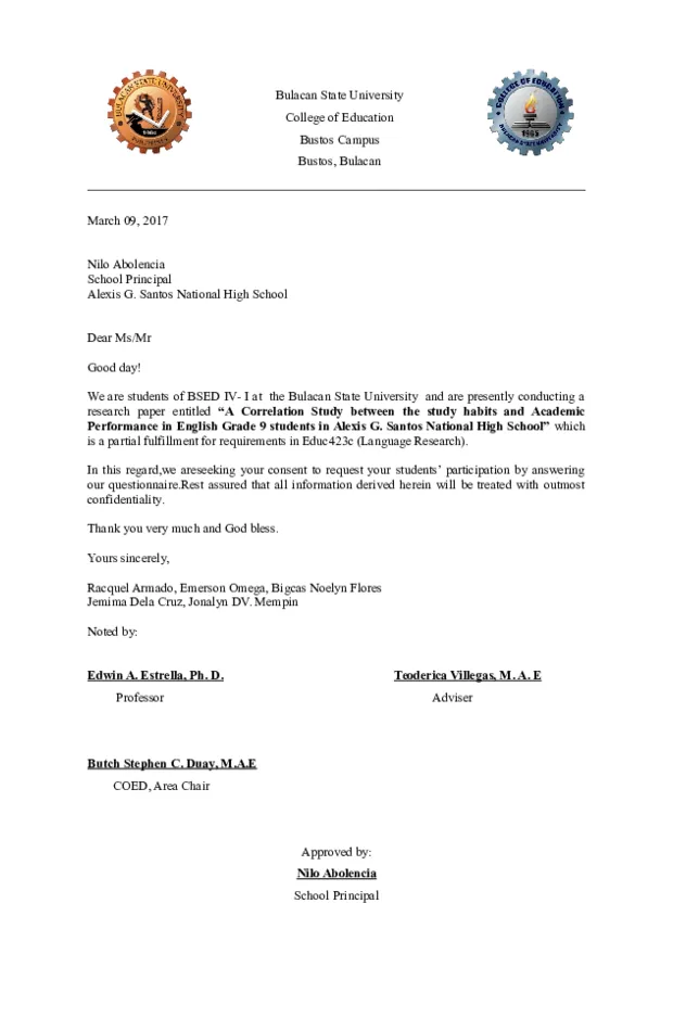 Doc access letter requesting permission to conduct research