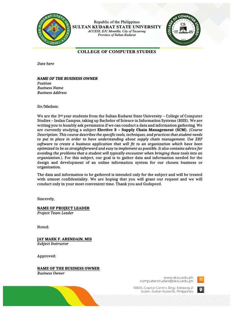 Letter permission to conduct research pdf