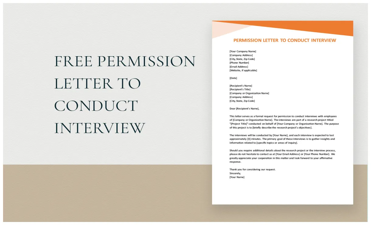 Research permission request letter in word, google docs download