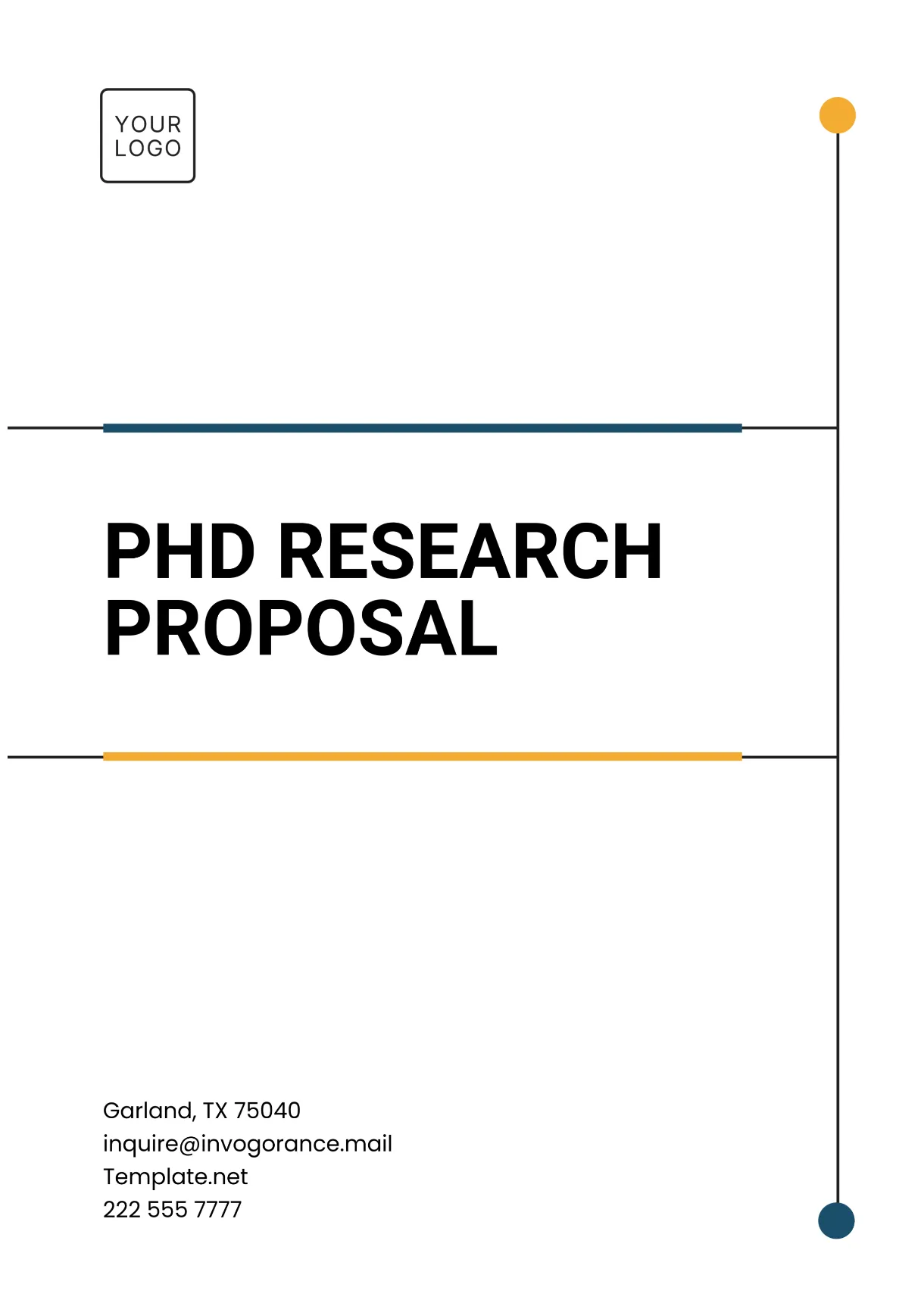 Free PhD Research Proposal Template to Edit Online