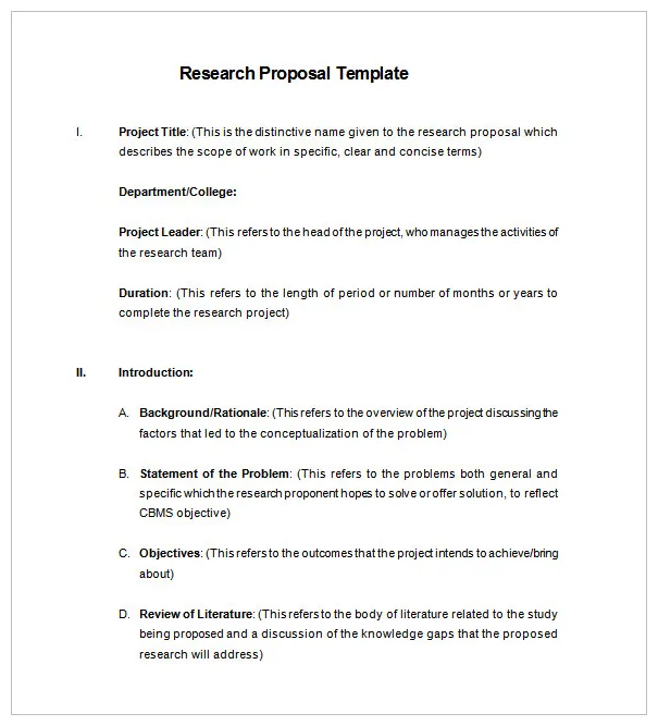 SAMPLE RESEARCH PROPOSAL TEMPLATE DOC – Orpydijo Site