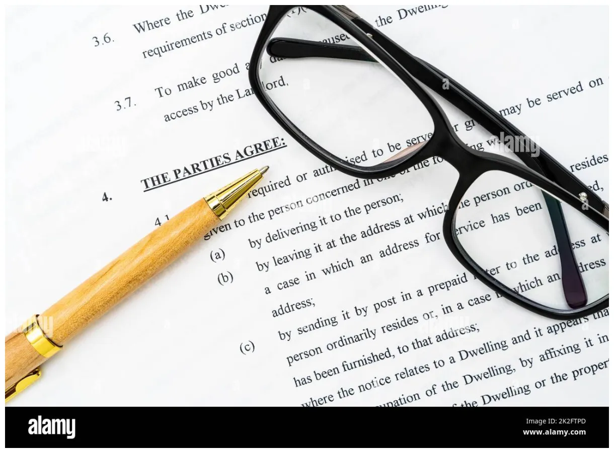 Residential Lease Agreement Stock Photo - Alamy