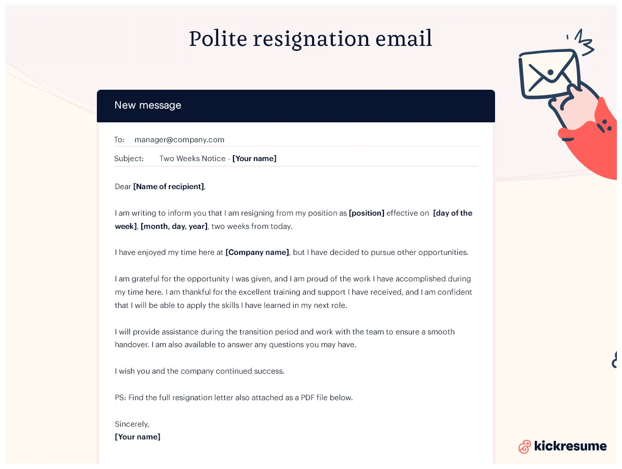 Resignation email how to quit your job via email? +5 resignation