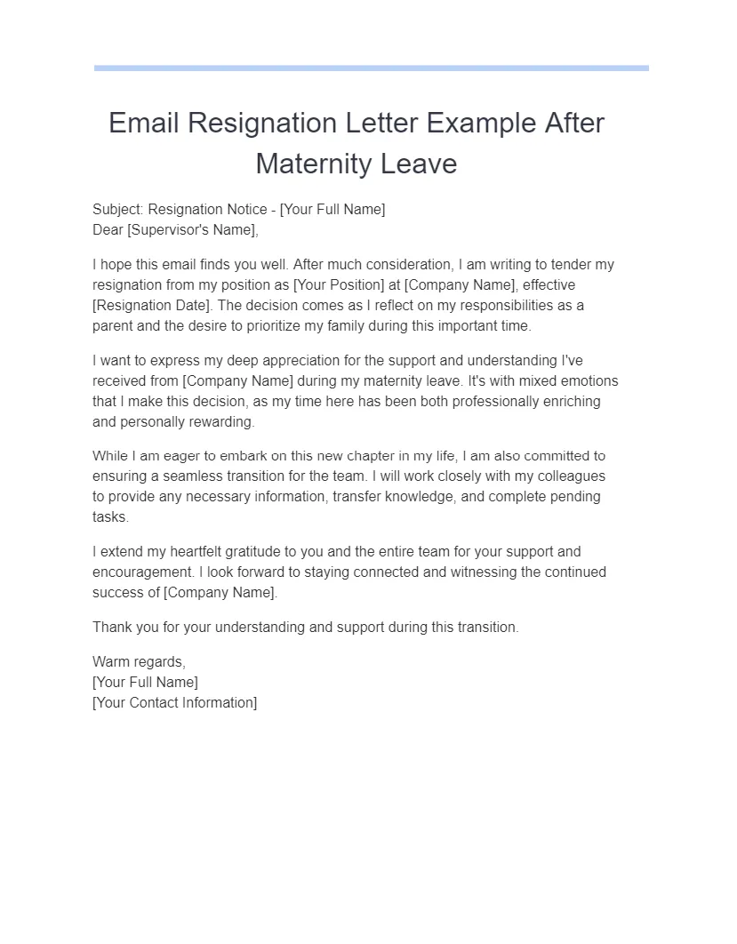 17+ email resignation letter examples to download