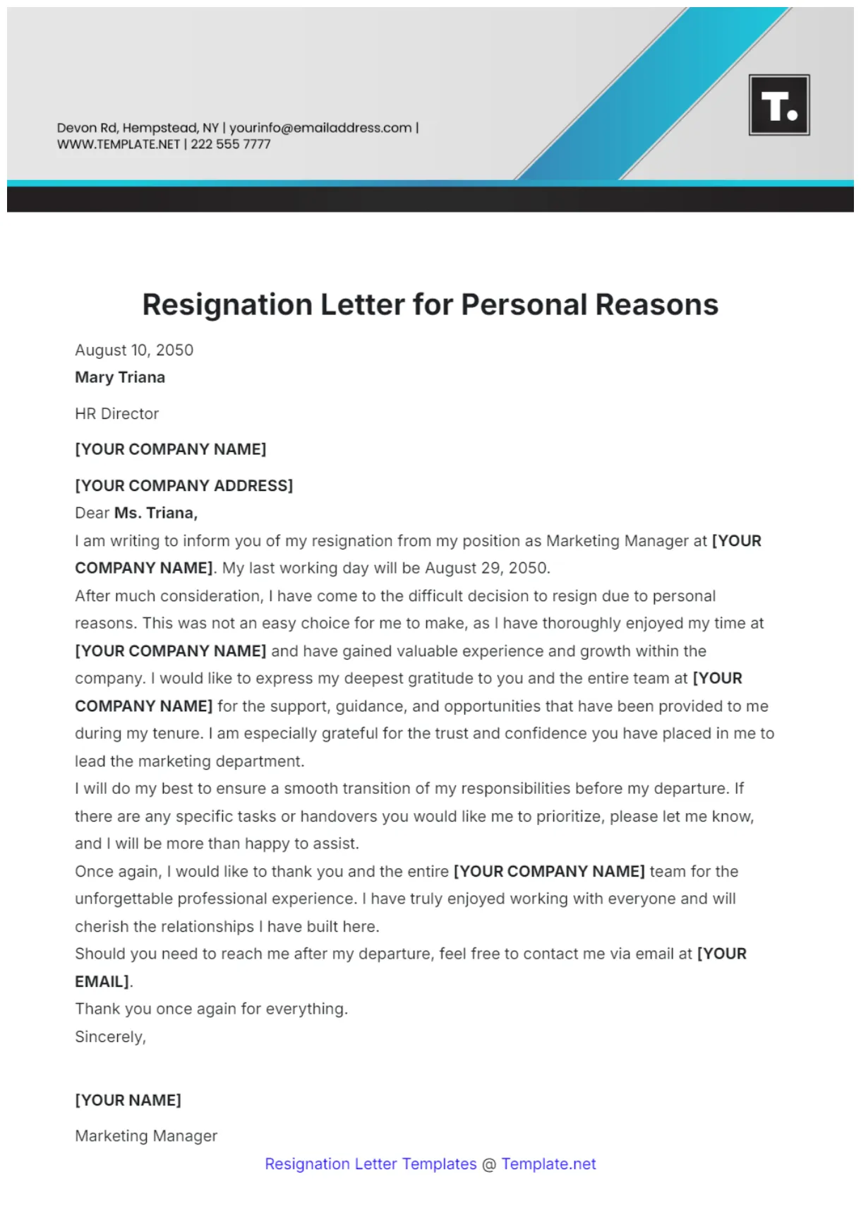 Free template to edit online